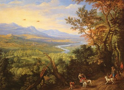 المناظر الطبيعية للنهر ، 1680 بواسطة هيرمان الأصغر Saftleven